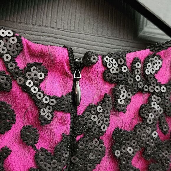 Diane von Furstenberg 'Kaleb' Embellished Shift Dress Black/Hot Orchid - Picture 10 of 16